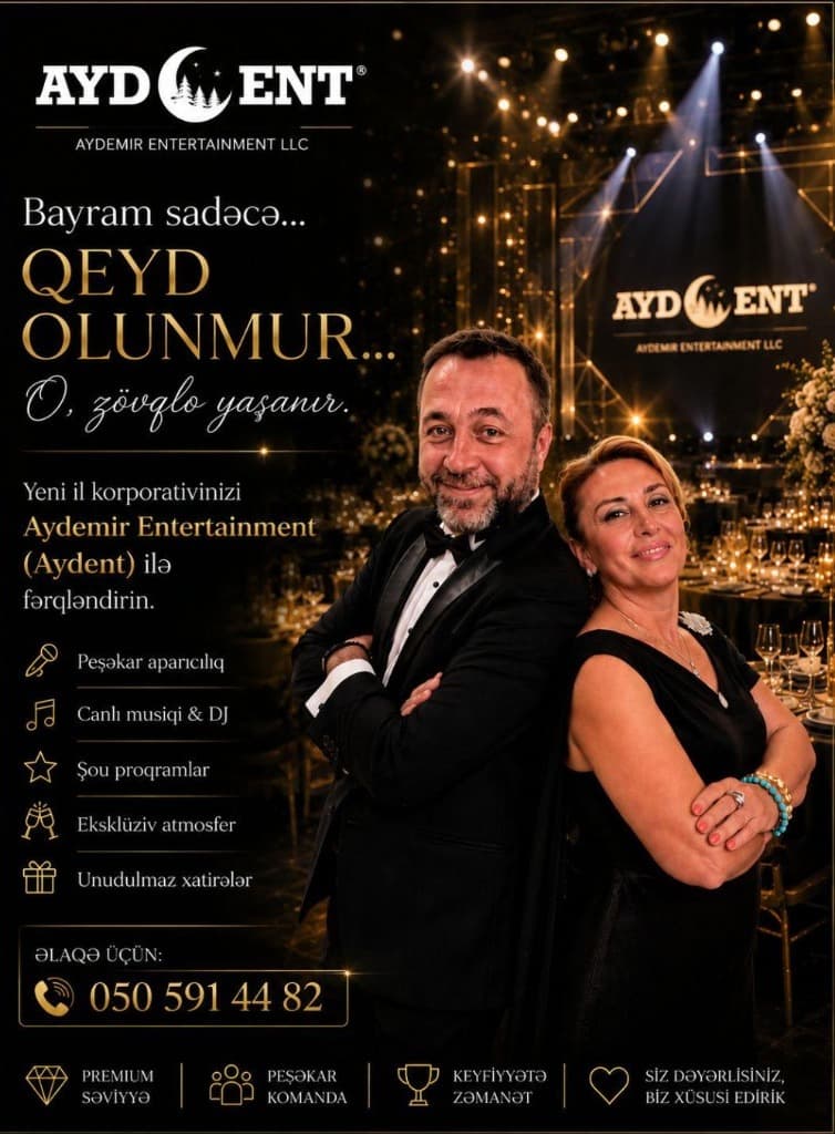 AYDENT korporativ tədbir — Bayram sadəcə qeyd olunmur, o zövqlə yaşanır